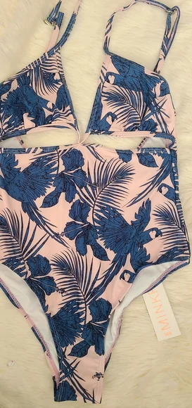 MINKPINK Cheeky One-Piece High-Leg Swimsuit, size S - Picture 2 of 5